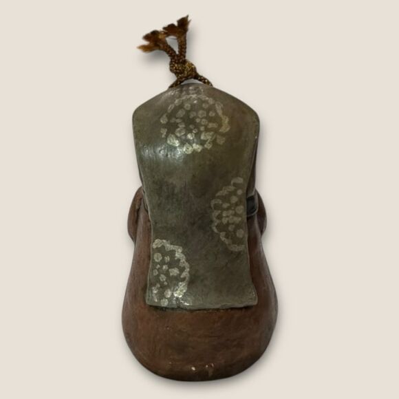 Vintage 1960s Japanese Ceramic Clay Bell Seven Gods of Fortune - Jurojin. RARE - Picture 11 of 14